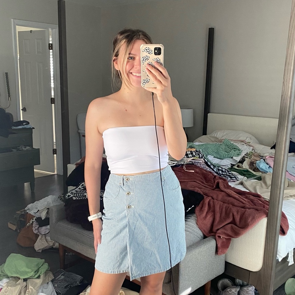 Vintage Liz Claiborne Gingham Wrap Skirt